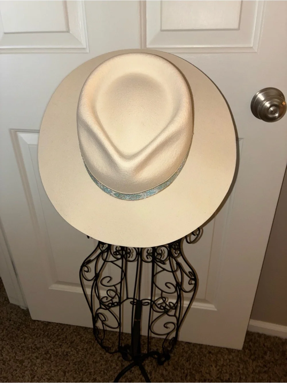 Like New Lack of Color Women's Aqua Beverly wool fedora, ivory  Sz M